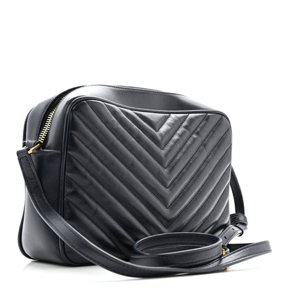 Calfskin Matelasse Monogram Lou Camera Bag Deep Marine