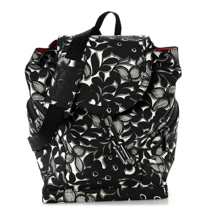 Gommato Calfskin Petunia Explorafunk Backpack Black White