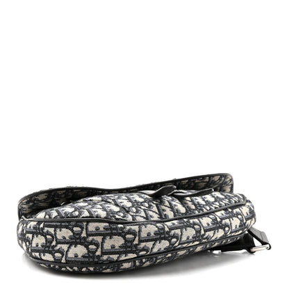 Oblique Mens Saddle Bag Blue
