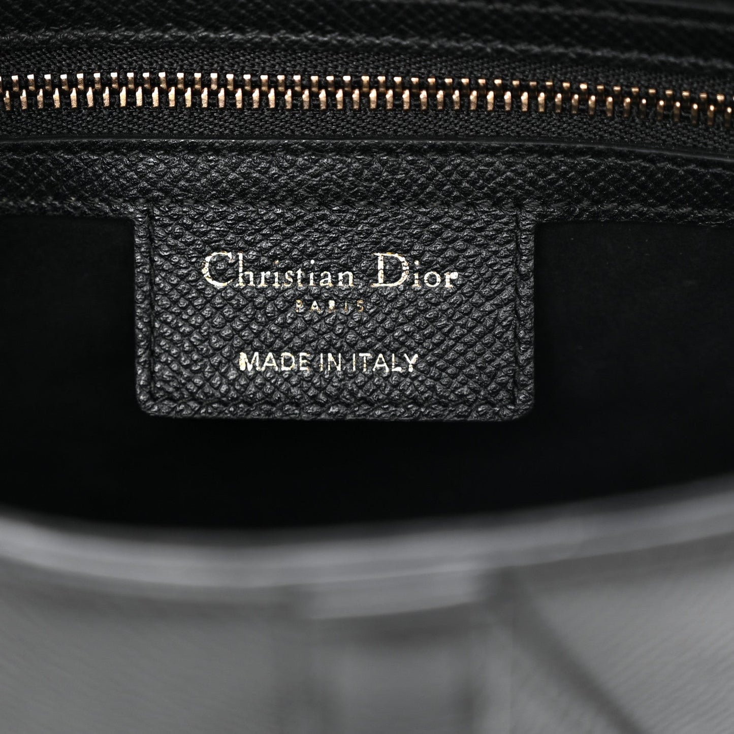 Grained Calfskin Saddle Bag Black
