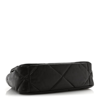 Lambskin Quilted Medium Chanel 19 Flap Dark Brown