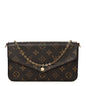 Monogram Pochette Felicie Chain Wallet Fuchsia