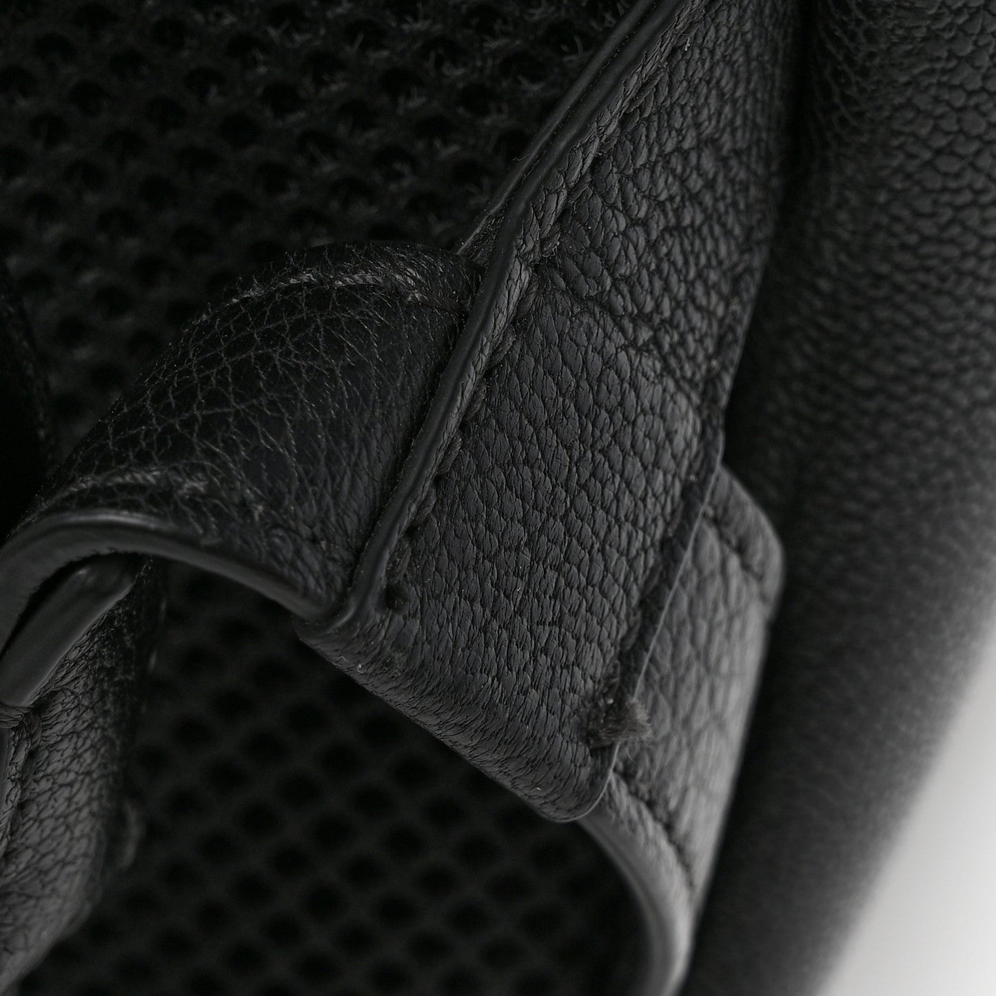 Grained Calfskin Rockstud Backpack Black