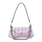 Iridescent Nappa Vertical Matelasse Small Maxi Horsebit Chain Shoulder Bag Escape Pink