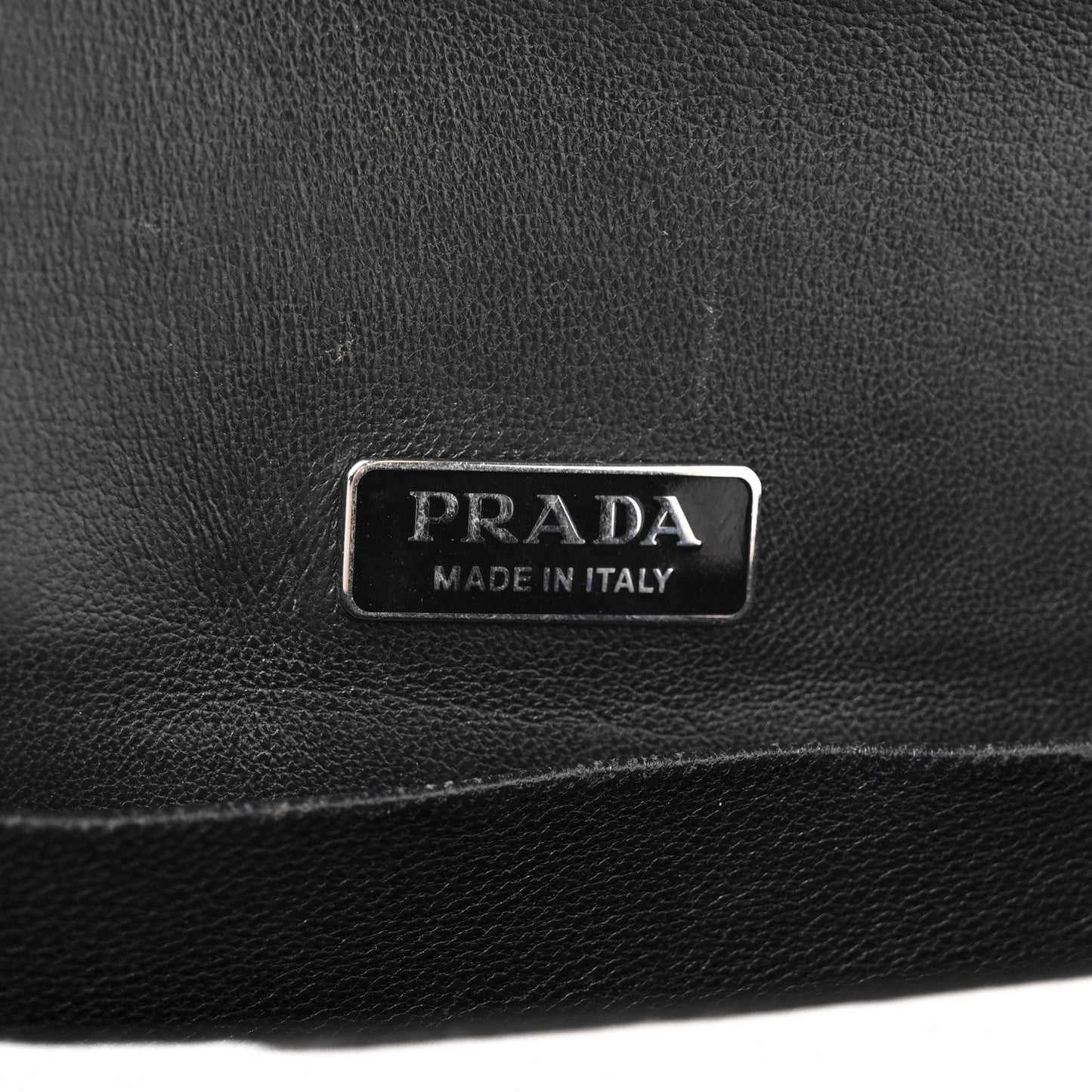 Metallic Vitello Saffiano Cahier Bag Silver Black