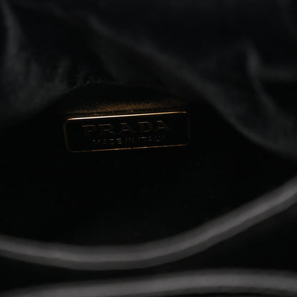 Padded Velvet Mini Bag Black