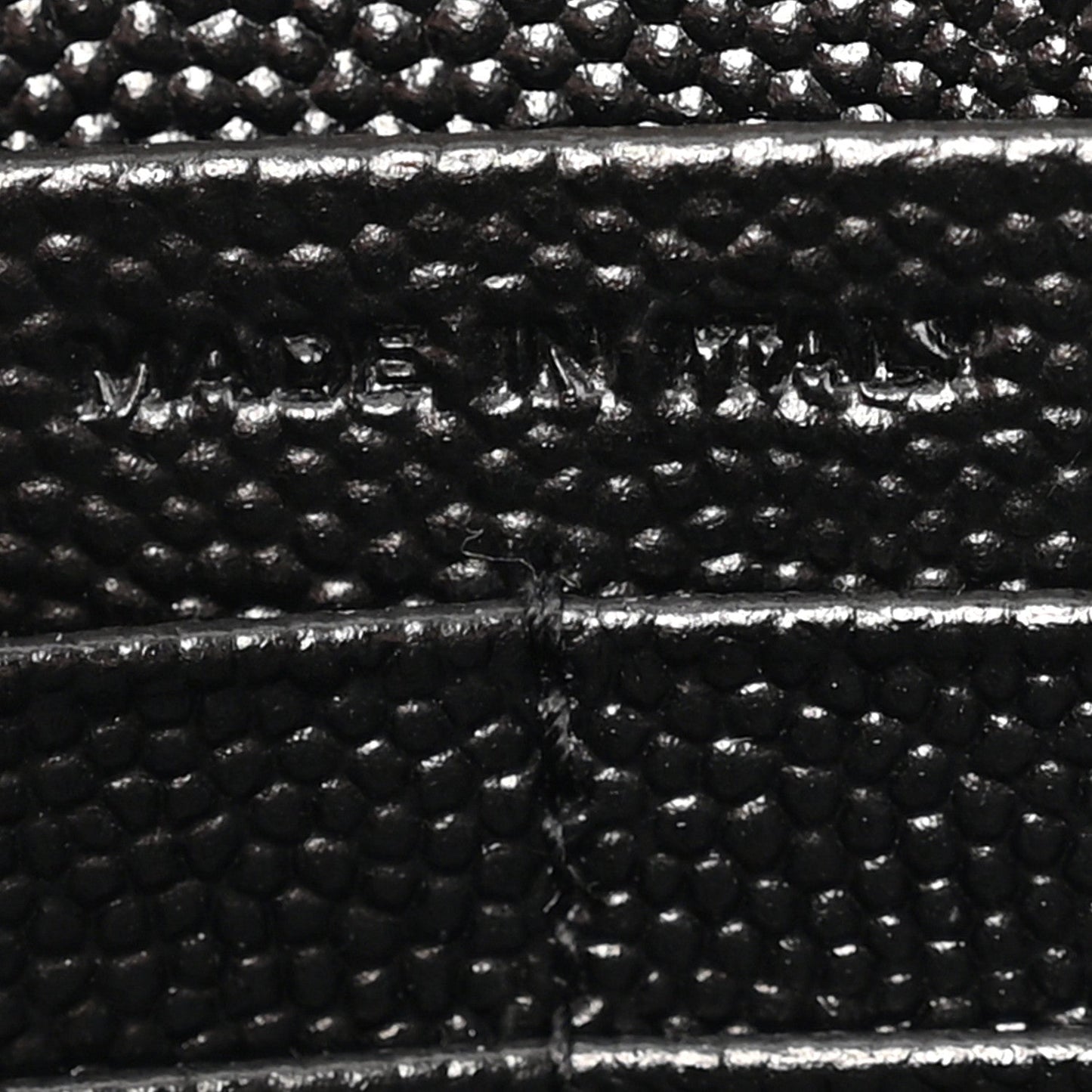Grain De Poudre Matelasse Chevron Monogram Envelope Chain Wallet Black