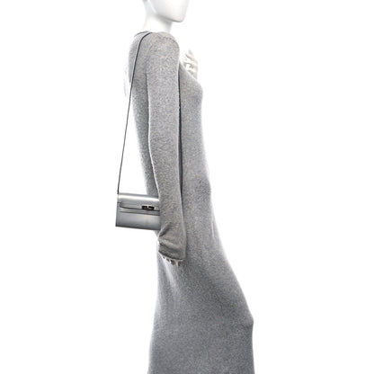 Metallic Chevre Chamkilight Kelly Wallet To Go Argent