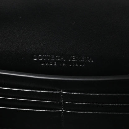 Nappa Intrecciato Long Andiamo Top Handle Clutch Black