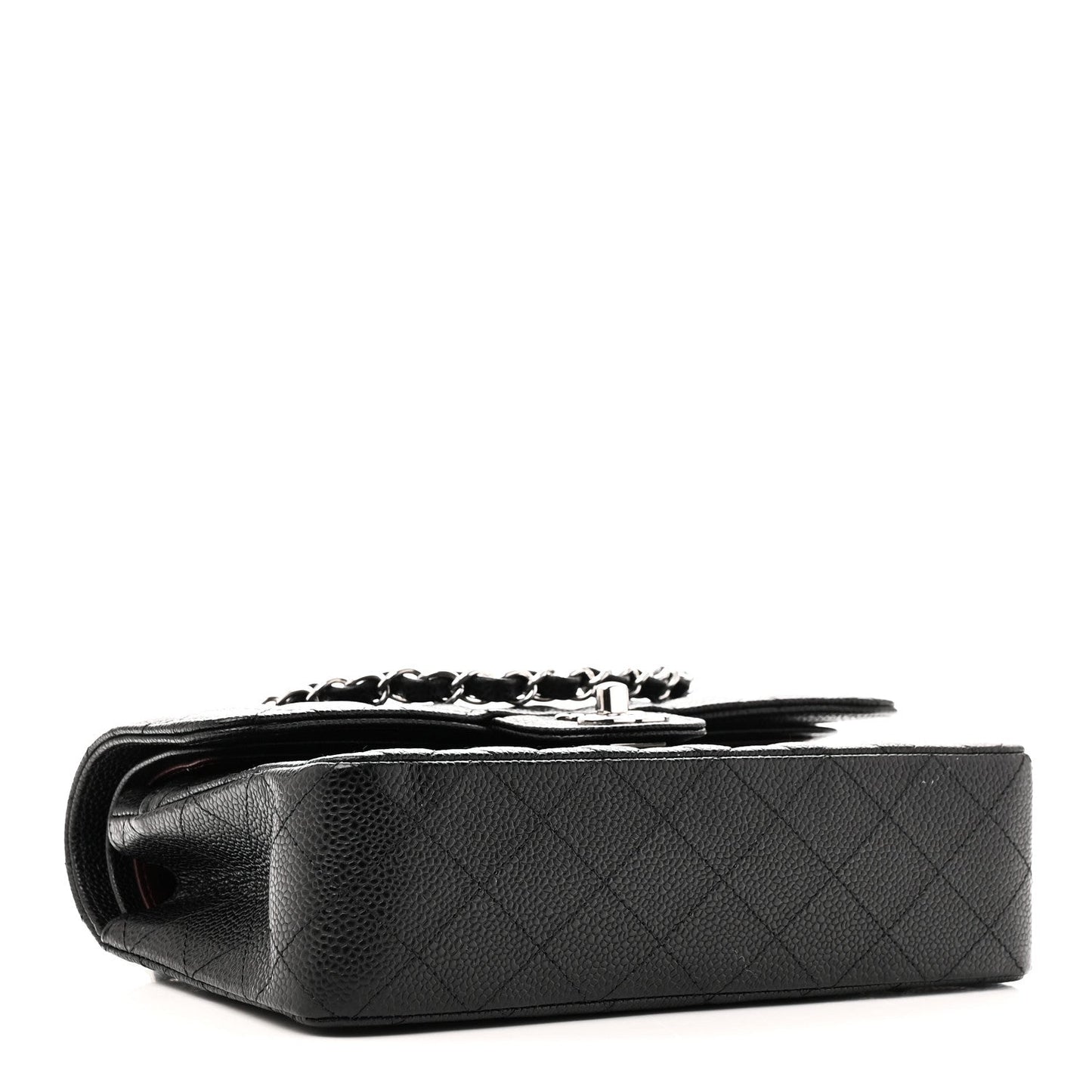 Caviar Quilted Small Double Flap Black
