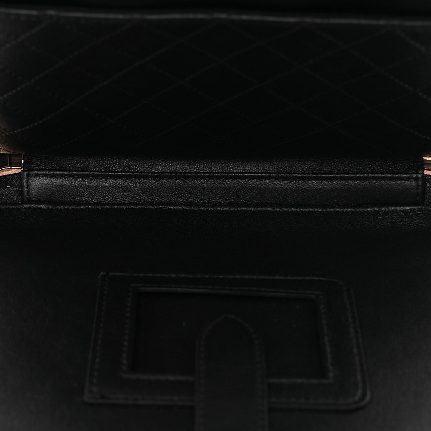 Caviar Quilted Large CC Filigree Vanity Case Beige Black
