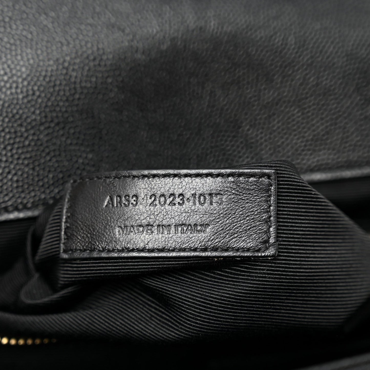 Grain De Poudre Matelasse Chevron Large Monogram Satchel Black