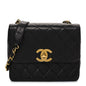 Lambskin Quilted Medium Single Flap Black
