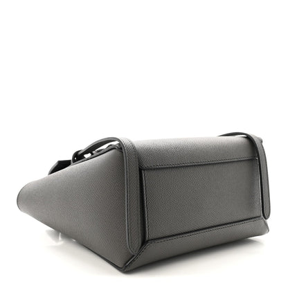 Grained Calfskin Nano Belt Bag Grey