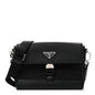 Re-Nylon Saffiano Triangle Shoulder Bag Black