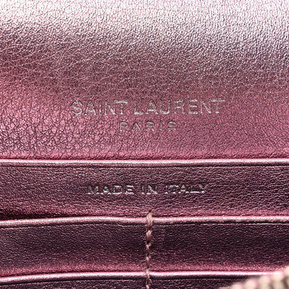 Metallic Calfskin Monogram Envelope Chain Wallet New Azalea