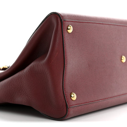 Vitello Elite Regular 2Jours Tote Rosso Scuro Ciliegia