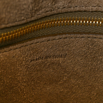 Soft Grained Calfskin Small Sangle Bucket Bag Taupe