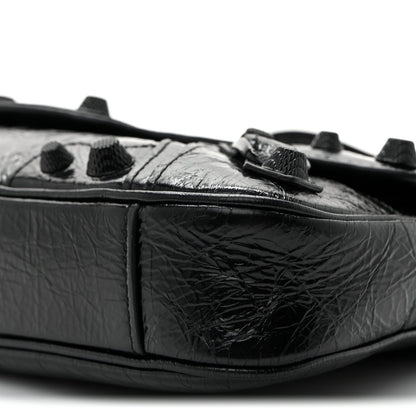 Agneau Arena Monochrome Small Le Cagole Sling Bag Black