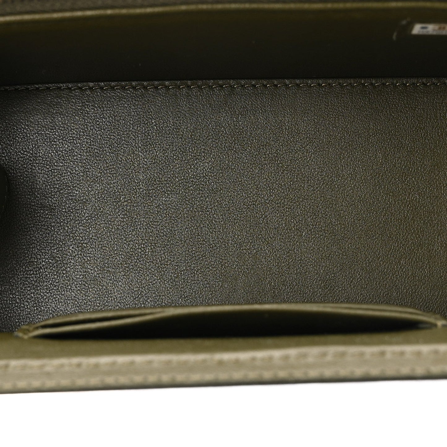 Lambskin Quilted Pick Me Up Vanity Case Khaki
