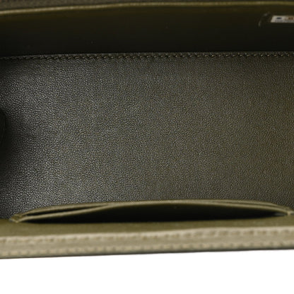 Lambskin Quilted Pick Me Up Vanity Case Khaki