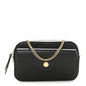 Calfskin GG Super Mini Debossed Chain Wallet Black