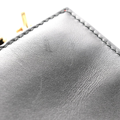 Nappa Bamboo Web Mini Nymphaea Top Handle Bag Black