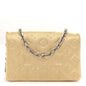 Metallic Lambskin Embossed Monogram Pochette Coussin Gold