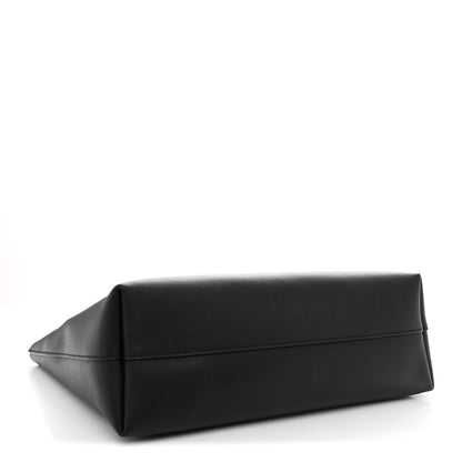 Calfskin Large Shopping Tote Black
