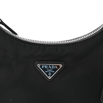 Tessuto Nylon Saffiano Mini Re-Edition 2005 Bag Black