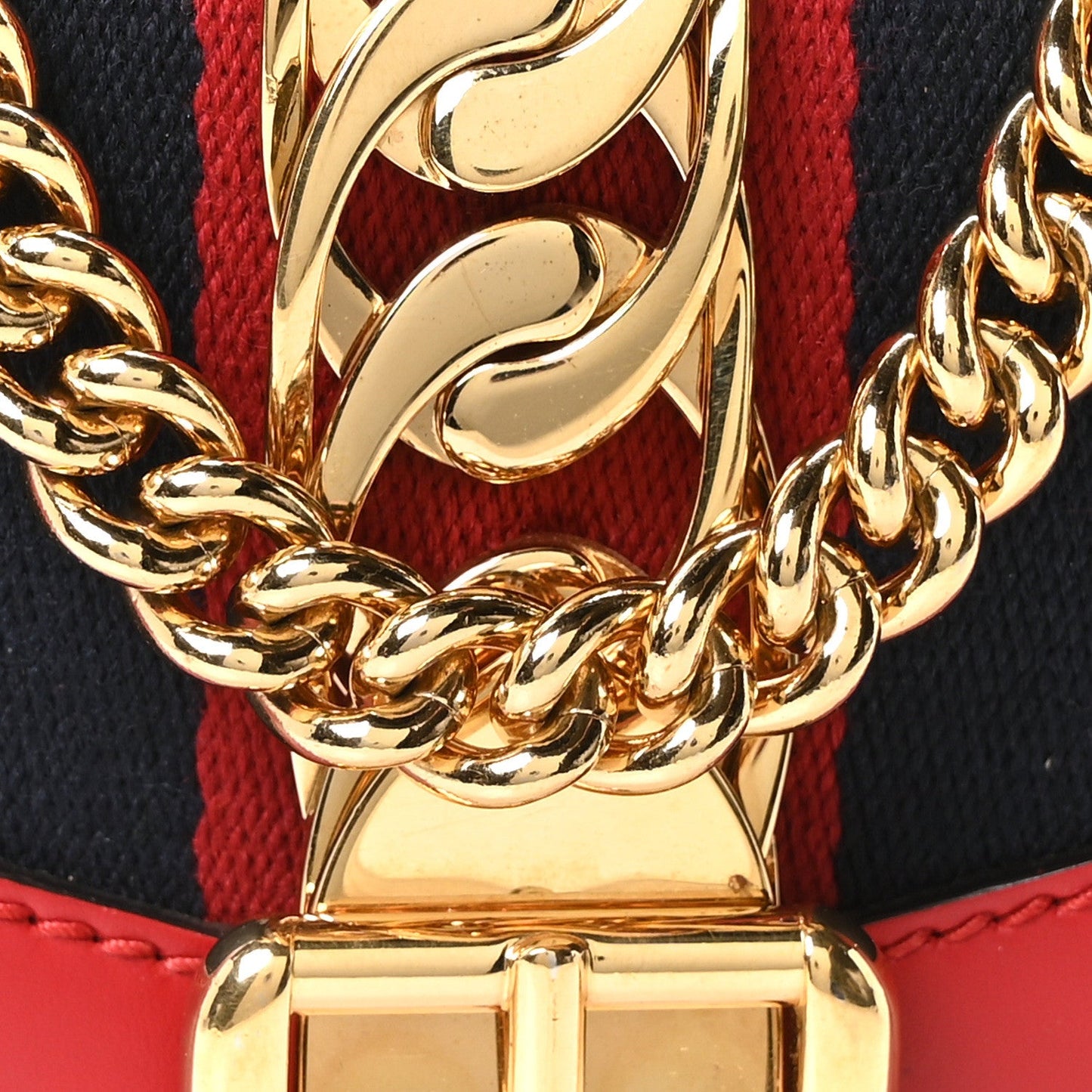 Calfskin Mini Sylvie Chain Shoulder Bag Hibiscus Red