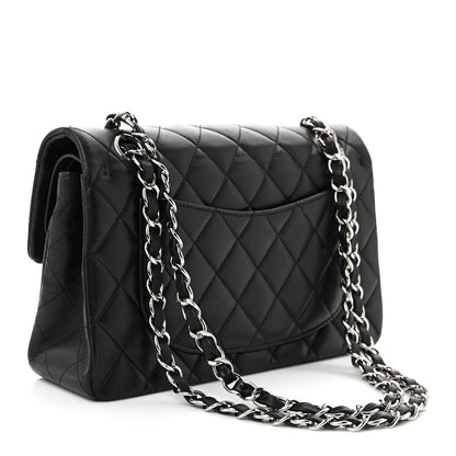 Lambskin Quilted Small Double Flap Black
