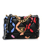 Lambskin Printed Fabric Medium Chanel 19 Flap Black Multicolor