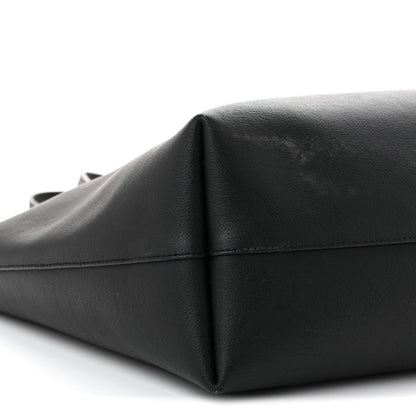 Calfskin Large Shopping Tote Black