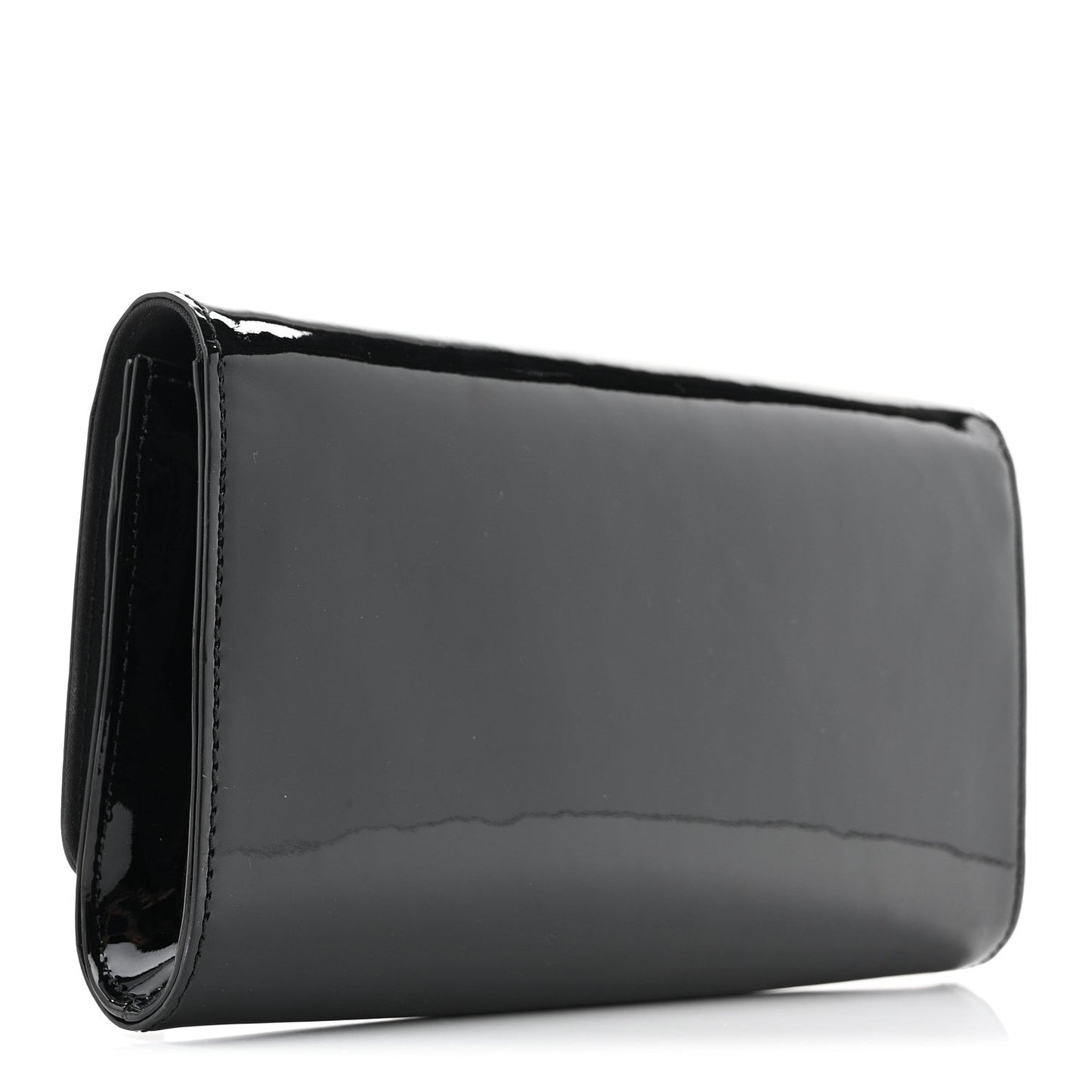 Patent Louise Clutch Black