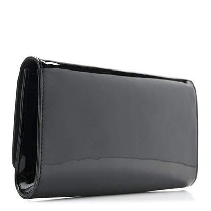 Patent Louise Clutch Black