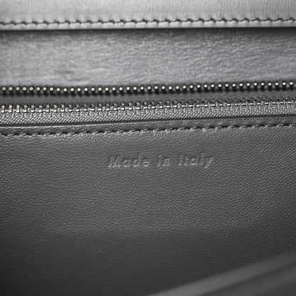 Box Calfskin Medium Classic Box Flap Bag Zinc