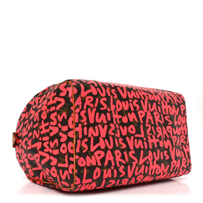 Monogram Graffiti Speedy 30 Fuchsia