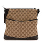 Monogram Calfskin Perforated Medium Flat Messenger Bag Dark Brown