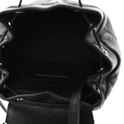 Lambskin Quilted Metallic Bubble Backpack Black