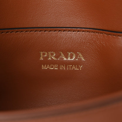 Soft Calfskin Traingle Arque Flap Shoulder Bag Cognac