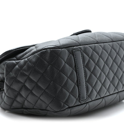 Caviar Quilted Coco Casual Flap Black