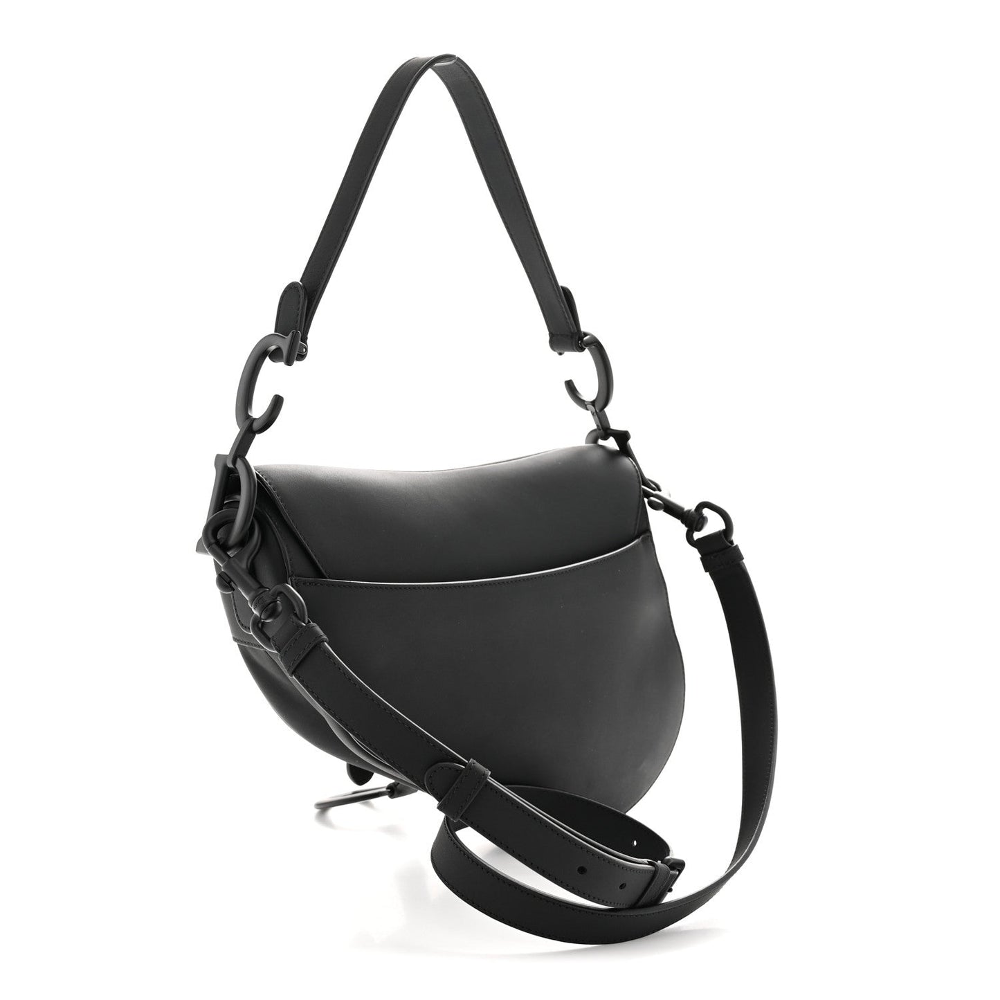 Ultra Matte Saddle Bag With Strap Black