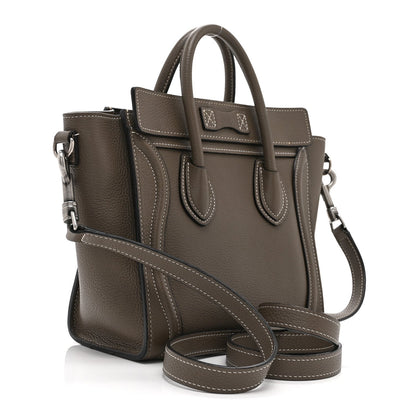 Drummed Calfskin Nano Luggage Souris