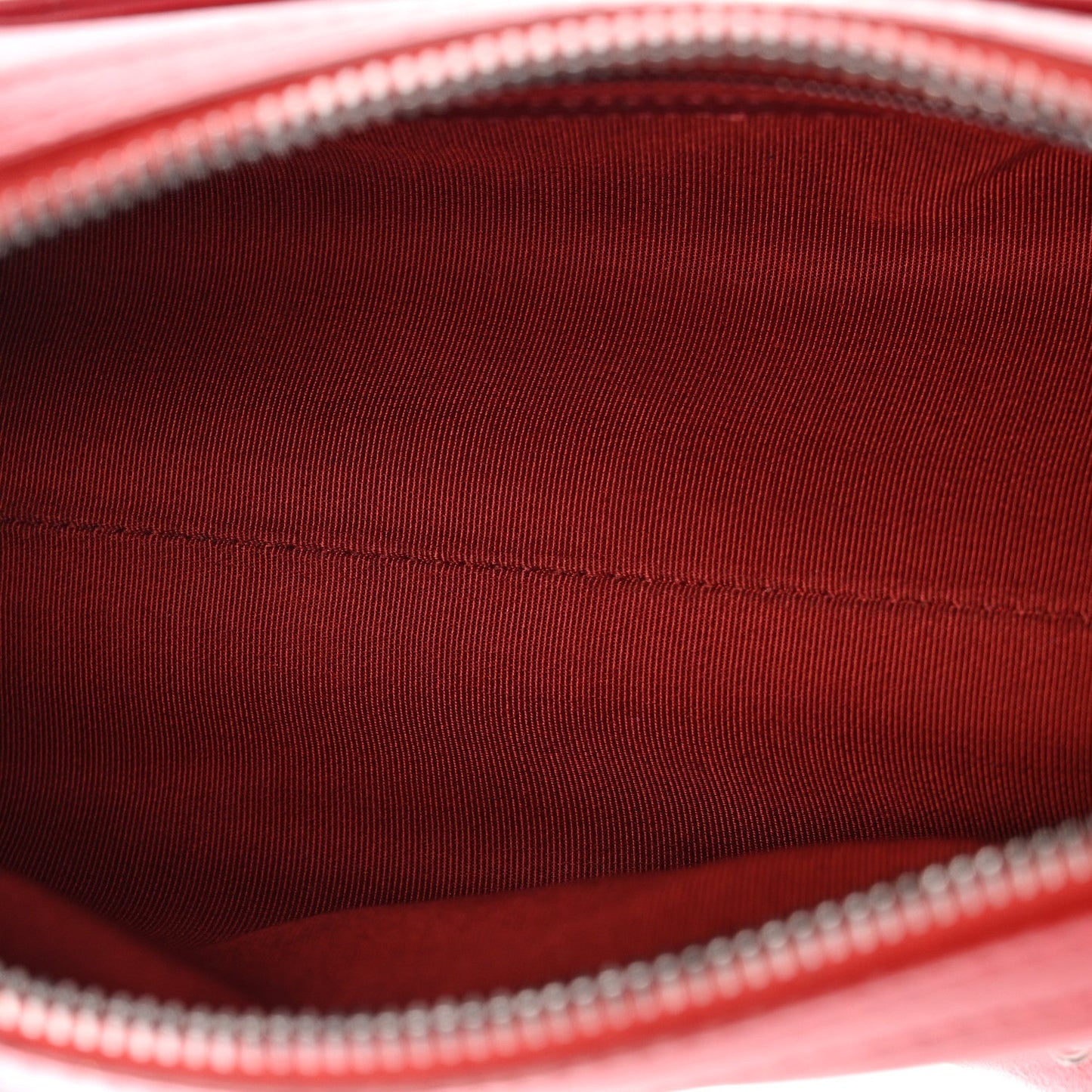 Calfskin Chain 20s Signature Bowling Bag Red