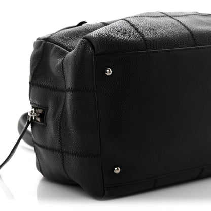 Caviar Square Stitched Bowler Black