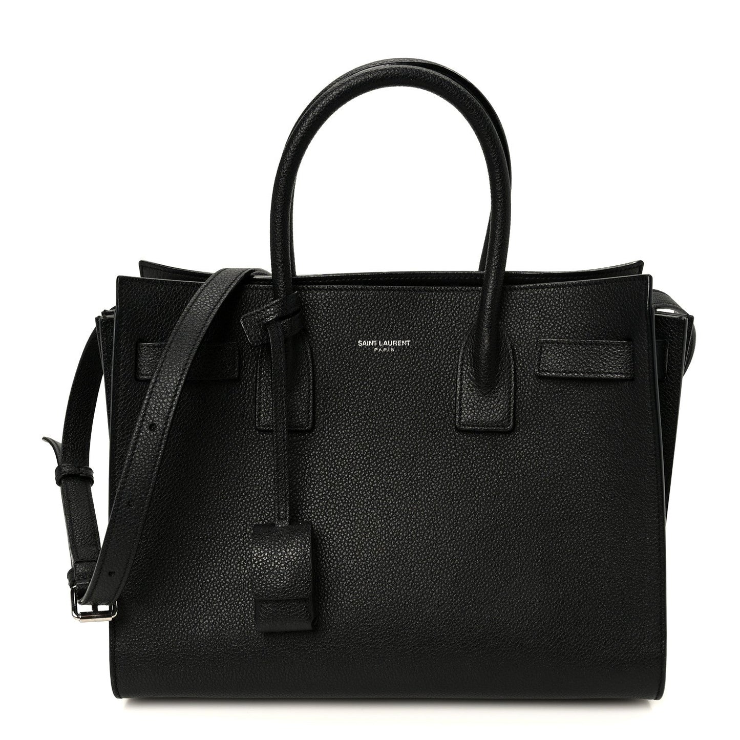 Grained Calfskin Small Sac De Jour Black