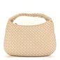 Supple Nappa Intrecciato Padded Small Veneta Hobo Sea Salt