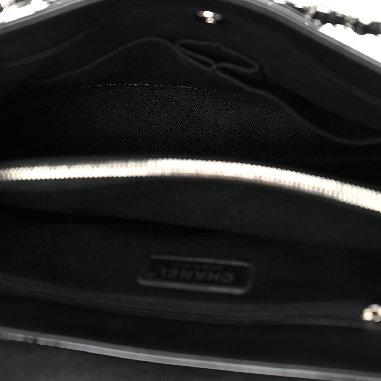 Patent Quilted Large Coco Shine Accordion Flap Black