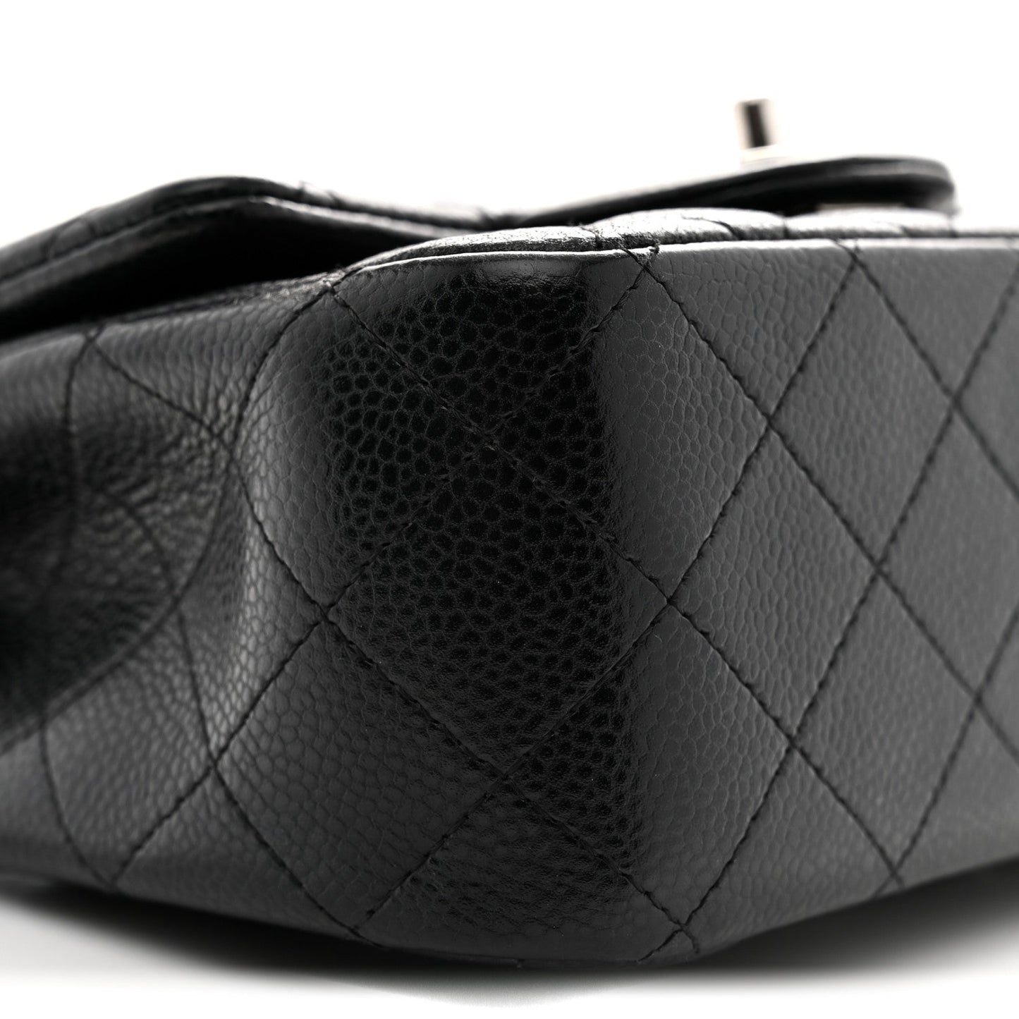 Caviar Quilted Mini Square Flap Black
